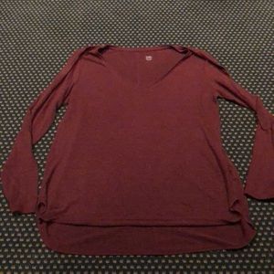 Maroon long sleeve shirt